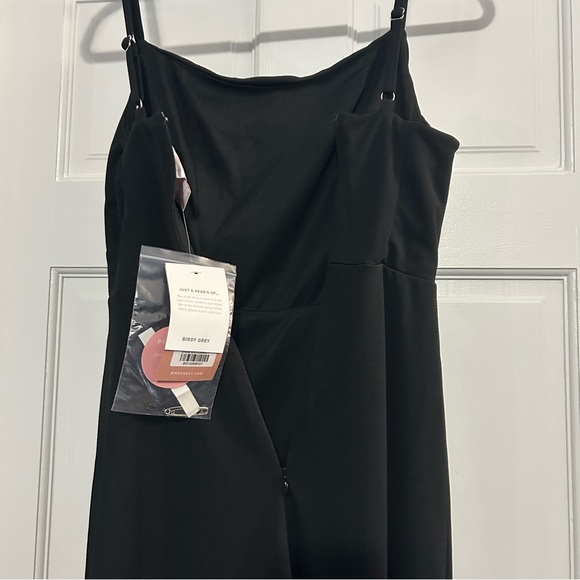 NWT Birdy Grey Ash gown XS black bridesmaid dress bump friendly neutral formal - Picture 10 of 12